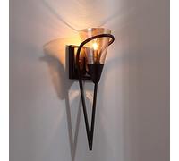 Générique Applique murale moderne avec abat-jour en verre transparent, éclairage industriel, lampe de chevet for chambre à coucher, couloir, lecture, salon