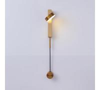 Générique Applique murale moderne avec interrupteur rotatif, Lampes de lecture LED simples 9 W, appliques murales à angle d'éclairage réglable 180 °,lustres