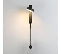 Générique Applique murale moderne avec interrupteur rotatif, Lampes de lecture LED simples 9 W, appliques murales à angle d'éclairage réglable 180 °,lustres