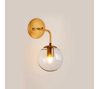 Générique Applique murale nordique moderne et Simple, lampes de lecture avec abat-jour en verre boule, luminaire for tête de lit, salon, chevet(Clear Glass)
