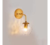 Générique Applique murale nordique moderne et Simple, lampes de lecture avec abat-jour en verre boule, luminaire for tête de lit, salon, chevet(Water Ripple Glass)