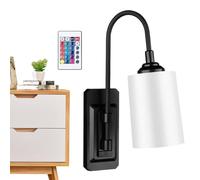 Générique Applique Murale - Rechargeable Avec Télécommande 16 Couleurs | Montage Murale Veilleuse Fonctionne Sur Piles,pour Chambre Bureau Appartement Hôtel Restaurant Bar Ferme Fête de Noël