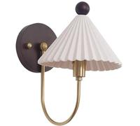 Générique Applique murale rétro dorée en céramique plissée, style nordique, applique murale d'intérieur de Style japonais for couloir, ferme, escaliers