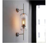 Générique Applique murale rétro industrielle en boule de verre, luminaires muraux LED antiques compatibles avec l'éclairage du salon, de la à et du couloir, Luminaires intérieur