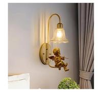 Générique Appliques murales, Applique murale LED de luxe moderne avec ange français, luminaire décoratif d'intérieur for fond télévision, Restaurant, allée(Tri-color,A)