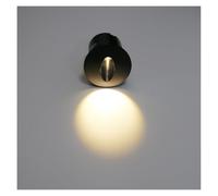 Générique Appliques murales, Lampe LED d'intérieur intégrée 3W, éclairage, veilleuse ronde, luminaire d'angle for allée, escaliers, marches, AC85-265V(Warm,BLACK_3W)