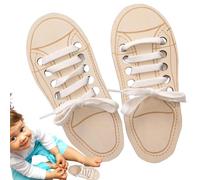 Générique Apprendre à Lacer Ses Chaussures - Outil d'apprentissage Monțessori pour 3-6 Ans | Jouet Éducatif en Bois pour Pratiquer Les Lacets | Améliore la Motricité Fine pourr l'École et la Maison