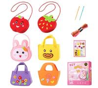 Générique Apprenez À Coudre - Kit De Couture Pour Enfant, Sac À Main Fait Main Non Tissé, Jouets Éducatifs Pour Apprendre À Coudre