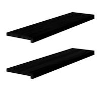 Générique Appuis de fenêtre 2 pcs Marron foncé Bois de chêne Massif Quincaillerie Matériaux de Construction Équipements pour fenêtres Encadrements de fenêtre (Poids 9.4KG)