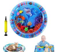 Générique Aqua Cats Water Mat, Pet Water Bed for Cats and Dogs, 2025 New Thickened Cat Waters Mat with Fish, Summer Indoor Interactive Pet Toys, Feel Cool Comfort Playmat (A-Round 25.6in)
