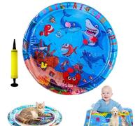 Générique Aqua Cats Water Mat, Pet Water Bed for Cats and Dogs, 2025 New Thickened Cat Waters Mat with Fish, Summer Indoor Interactive Pet Toys, Feel Cool Comfort Playmat (F-Round 39.4in)