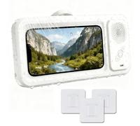 Générique Aqua Play Phone Holder, Shower Phone Holder Waterproof, Built-in Smart Bluetooth Speaker, 360° Rotation Can be Installed on Any Surface,Resistant with Any (White)
