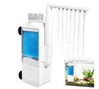 Générique Aquarium Filter - 3 in 1 Mini Pump, Skimmer Purifier for Tank | 12.5cm Height | 3.5W Power & 350L/H Flow Rate | Compact ABS Filter With Oxygenator & Oil Remover For Fish Tank