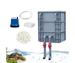 Générique Aquarium Filter, 3 Tier Heavy Duty Cycle Box Fish Tank Filtration and Circulation Pump System for Clean Maintenance, Aquarium Filter Kit for Indoor Outdoor Home Fish Tanks