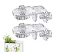 Générique Aquarium Lid Clips, Acrylic Glass Cover Holders, Fish Tank Lid Support, Sturdy Transparent Design, Easy Installation, 2pcs Set, for Rimless Aquariums 2.2x1.22x0.98 inches