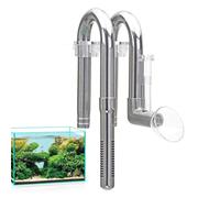 Générique Aquarium Oil Skimmer Pipe - Stainless Steel Film Remover, Self-Leveling Inflow Filter Pipe, Resistant Water Tube Fitting, Professional Bio-Film Skimmer | for Fresh Water