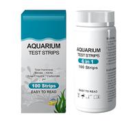 Générique Aquarium Test Strips - 6-in-1 Water Testing Kit, 100pcs Quality Monitor, PH Carbonate Hardness Chlorine Analysis, Fish Tank Checker | Aquatic for Home Or Professional Use