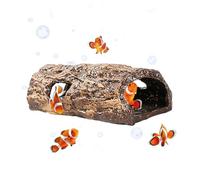 Générique Aquarium Tree Trunk Cave Decor, Fish Tank Shrimp House Ornament, Resin Natural Style Shelter with Safe Edge Feature, Decoration Cave, Aquarium for Home Office Display