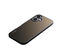 Générique Aramid Carbon Fiber Phone Case,TPU+ Aramid Fiber,Support Wireless Charging,Magnetic All-Inclusive Protective Anti-Fall Case (17,Brown)