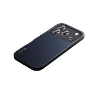 Générique Aramid Carbon Fiber Phone Case,TPU+ Aramid Fiber,Support Wireless Charging,Magnetic All-Inclusive Protective Anti-Fall Case (17 Pro,Blue)