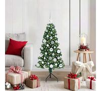Générique Arbre de Noël Artificiel d'angle Vert 120 cm PVC et métal,Décorations de Noël & saisonnières,Sapins de noël-3397246
