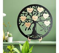 Générique Arbre de vie personnalisé COEURS AVEC PRÉNOMS OFFERTS, Décoration murale ou à poser, décoration intérieur,anniversaire,noël baptême mariage mandala Saint Valentin