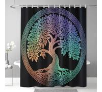Générique Arbre de Vie Rideau de Douche Coloré Rideau Douche 90 x 180 cm