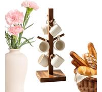 Générique Arbre Porte-Mugs Rangement En Bois Pour Tasses Avec 6 Crochets