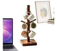 Générique Arbre Porte-Mugs Support En Bois Pour Tasses Avec 6 Crochets
