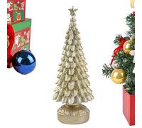 Générique Arbres De Noël en Résine Pièce Centrale De Table Artificielle | Décoration De Sapin De Noël En Résine Pour Fêtes Intérieur Extérieur Jardin Cour Bureau Table Étagère