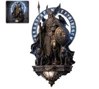 Générique Archangel Michael Wall Sconce,Medieval Gothic LED Guardian Angel Wall Light,Vintage Religious Angel Statue Wall Lamp,Home Art Decorative Sculpture Lamp for Bedroom,Living Room,Hallway