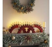 Générique Arche de Bougies de Noël avec 10 Bougies LED 3 pcs Rouge Maison & Jardin Décorations Décorations de Noël & saisonnières Éclairage de Noël (Poids 2.55KG)