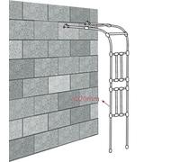Générique Arche De Jardin en Métal Demi-latérale, Demi Arceau à rosiers, pergola légère, Tonnelle Support Plantes, Noir Blanc, Inoxydable, 60 x 240 cm, 120 x 240 cm, 260 x 240 cm(Blanc,H240 x L300cm)