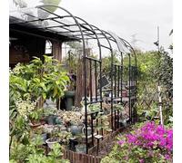 Générique Arche De Jardin Pergola - Support Extérieur - Demi-Arche en Métal Noir - pour Rosiers Grimpants Et Vignes - Montage Facile - Demi-Arche en Métal(Size:120x240x40CM / 3.9x7.9x1.3ft)