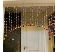 Générique Arched Door String Curtain, No Punching Crystal Bead Curtain, Decorative Glass Bead Door Curtains for Homes,Bedroom,Cafe,Restaurant,Easy Install