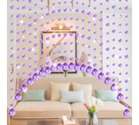 Générique Arched Door String Curtain, No Punching Crystal Bead Curtain, Decorative Glass Bead Door Curtains for Homes,Bedroom,Cafe,Restaurant,Easy Install