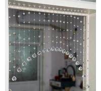 Générique Arched Door String Curtain, No Punching Crystal Bead Curtain, Decorative Glass Bead Door Curtains for Homes,Bedroom,Cafe,Restaurant,Easy Install