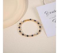 Générique Argent Bracelets Bracelet Phrases Bijoux ChainDiamond Cut GemCrystal Bracelet Resizable Length Holidays Birthday For Women Couleurs Bracelet Cadeau Perlé Bijoux (B, One Size)