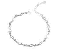 Générique Argenté Bijoux Love New Blue Bracelet Women's Heart Women's Korean Hand Jewelry Design Birthday Maman Naturelle Anneaux (A, adjustable)