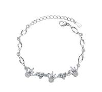 Générique Argenté Bracelet Plusieurs Argenté Anneaux For Birthday 4 Mm Aimanté Maman Message Bijoux (Gold, One Size)