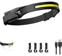 Générique ArkenLite LED Head Lamp, Arken Lite 230° Wide Beam Waterproof Head Torch Rechargeable USB Motion Sensor, Running, Repairs, Fishing, Cycling 1