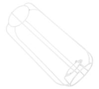 Générique Armature D'abat-jour en Fil de Fer Métal Blanc Élégant, Cadre de Plafonnier Robuste et Polyvalent pour Création DIY D'abat-jour Vintage