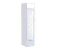 Générique Armoire à Boissons Extra Slim 208L Noire - LED - +0/+10°C - 1 Porte - Canopy - Vitrine Réfrigérée