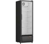 Générique Armoire à Boissons Réfrigérée 350 Litres Noire et Blanche - 1 Porte Vitrée