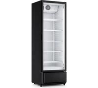 Générique Armoire à Boissons Réfrigérée 380 Litres Noire et Blanche - 1 Porte Vitrée
