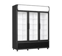 Générique Armoire à Boissons Réfrigérée Professionnelle 1065 Litres - 3 Portes Battantes avec Canopy - Intérieur Blanc