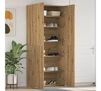 Générique Armoire à Chaussures Chêne Artisanal 80x35,5x180 cm Bois d'ingénierie,Etagères & casiers à Chaussures,53.1KG-3333844