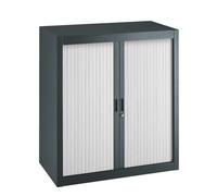 Générique Armoire à Rideaux démontables Economique 100 x 90 cm Corps Anthracite (Gris Clair)