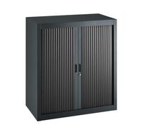 Générique Armoire à Rideaux démontables Economique 100 x 90 cm Corps Anthracite (Noir)