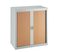 Générique Armoire à Rideaux démontables Economique 100 x 90 cm Gris Clair-hêtre